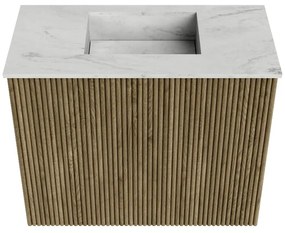 Mondiaz Joya DLux 50cm toiletmeubel dusk met wastafel faye midden zonder kraangat opalo