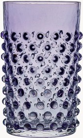 Mondgeblazen longdrinkglazen Hobnail 6-delig