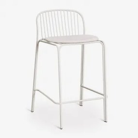 Set Van 2 Hoge Krukken Van Staal Anerina ↑65 Cm & Gardenia Wit & Grijsachtig Wit - Sklum