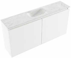 Mondiaz Ture DLux toiletmeubel 100cm talc met wastafel opalo midden met kraangat