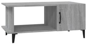 vidaXL Salontafel 90x50x40 cm bewerkt hout grijs sonoma eikenkleurig