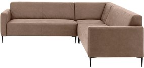 Goossens Key West bruin, micro leer, 2,5-zits, modern design