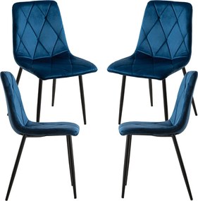 Set 4 Lyke Fluwelen Stoelen