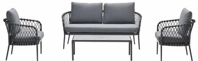 Garden Impressions Stella loungeset 4-delig - donker grijs