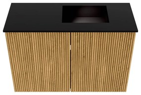 Mondiaz Joya 60cm toiletmeubel oak met wastafel faye rechts zonder kraangat urban