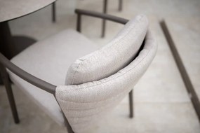 Taste by 4 Seasons Barolo tuinset terre met Sarah tafel 120 cm Tuinstoel   bruin weerbestendig