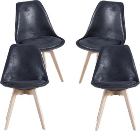 Set 4 Synk Vintage Stoelen