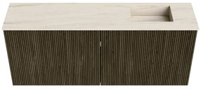 Mondiaz Joya DLux 100cm toiletmeubel shadow met wastafel faye rechts zonder kraangat meli