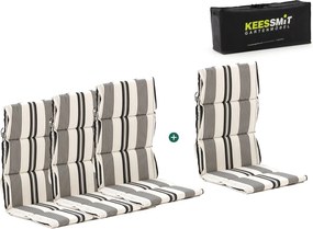 Dunne tuinkussen | Wit/Zwart  | Dralon | Kees Smit  | Kees Smit Tuinmeubelen