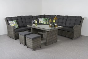 Lounge dining set Richmond - Ash grey (OP=OP)