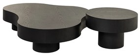 Richmond Interiors Bogor Grote Salontafel Set Organisch Dark Coffee - 143 X 103cm.
