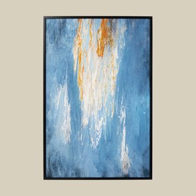 Groot Schilderij Abstract Blauw 180 Cm