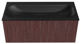 Mondiaz Kurve 100cm badmeubel ruby met 1 lade en wastafel big medium midden zonder kraangat urban