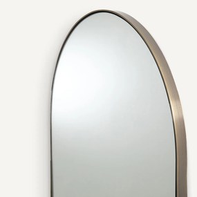 Spiegel in metaal met verouderde messing, H150 cm, Caligone