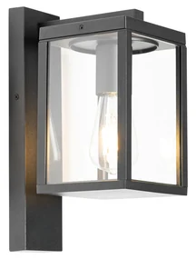 Smart buiten wandlantaarn zwart IP44 incl. Wifi ST64- Charlois Industriele / Industrie / Industrial E27 IP44 Buitenverlichting
