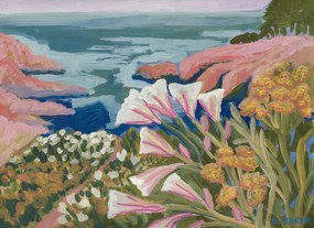 Ilustratie Sea and flowers, Eleanor Baker