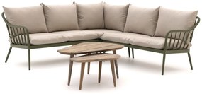 + 15% kassakorting | Hoek loungeset Manifesto | 5 personen | Loungeset Groen | Hoekbank Aluminium | Kees Smit Tuinmeubelen