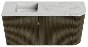 Mondiaz Joya DLux 80cm toiletmeubel ronding rechts shadow met wastafel faye links 1 kraangat opalo