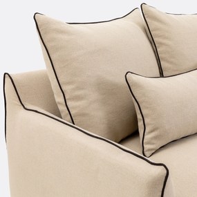 Hoes voor hoekbank, dik linnen, Odna