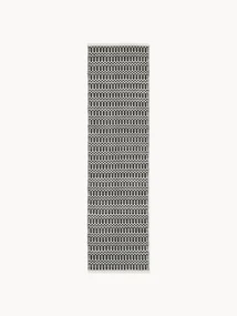 Handgeweven outdoor loper Rune met geometrisch patroon