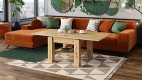 CLEO ARTISAN EIK, UITSCHUIFBARE SALONTAFEL