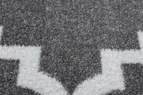 Tapijt SKETCH ROND - F343 grijs / witkleuring klaver Marokkaanse , trellis