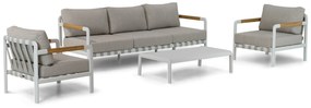 Stoel en Bank Loungeset 5 personen Aluminium Wit  Coco Avellino