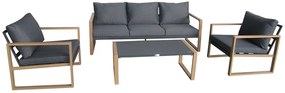Belluno Garden Point antraciet aluminium tuinset