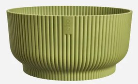 Elho Vibes Fold Bowl 25 cm - Varengroen - Natuurlijke Schaal met Decoratief Patroon