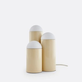 Tafellamp in ijzer en opaline, Quillo