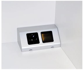 Inbouw / opbouw contactdoos en schakelaar zilvergrijs