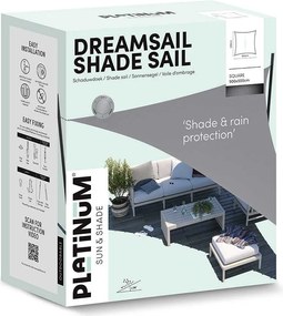 Platinum Dreamsail waterproof schaduwdoek vierkant 5x5x5x5 m - Grijs