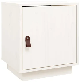 vidaXL Nachtkastje 40x34x45 cm massief grenenhout wit