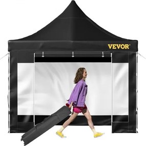 VEVOR Gazebo Opvouwbaar 3x3m Opvouwbaar Gazebo 240g PVC Gecoat Polyester Pop-Up Gazebo 1,95-2,13m Verstelbare Feesttent Tuintent Strandtent voor Bruiloften of Andere Commerciële Activiteiten