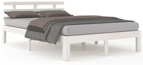 vidaXL Bedframe massief hout wit 180x200 cm 6FT Super King