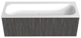 Mondiaz Kurve 120cm badmeubel shadow met 1 lade en wastafel big large midden zonder kraangat