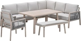 Garden Impressions San Capri lounge dining set 7-delig links - light oak aluminium