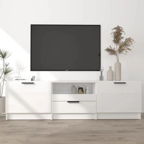 vidaXL Tv-meubel 140x35x40 cm bewerkt hout hoogglans wit