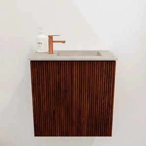 Mondiaz Joya DLux 40cm toiletmeubel ruby met wastafel faye rechts 1 kraangat opalo
