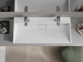 Mexen Ava wastafelblad van composiet 2/O 100 x 46 cm, wit - 23011002