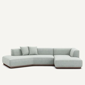 Rechtse open hoekbank in gespikkelde stof, Jacopo