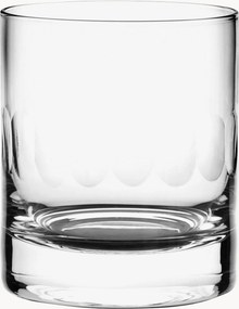 Mondgeblazen kristallen whisky glazen Lens, 2-delig