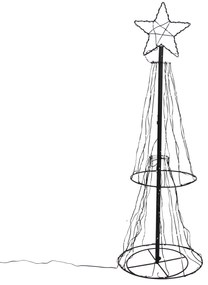 Kerst vloerlamp zwart boom 150cm incl. LED RGB met timer IP44 - Ugoku