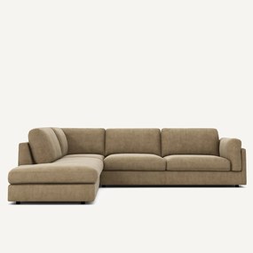 Hoekbank van stonewashed fluweel, César