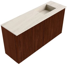 Mondiaz Joya DLux 80cm toiletmeubel ruby met wastafel faye rechts 1 kraangat meli