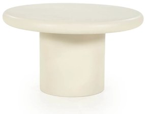 Eleonora Jade Ronde Salontafel Creme Magnesium Oxide 66 Cm - 66 X 66cm.