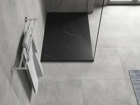 Mexen Hugo rechthoekige SMC douchebak 120 x 90 cm, zwarte steen - 42759012
