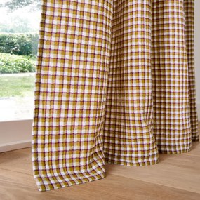 Gingham gordijn, tetra, met ringen, NINON