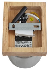 Moderne spot hout met smoke glas draai- en kantelbaar - Gracy