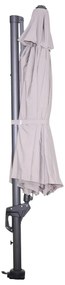 GI Hawaii zweefparasol 350 cm. - Sand - met ingraafvoet en hoes